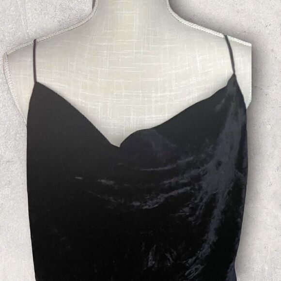 Hudson Jeans | EUC Women’s Black Velvet and Satin Cowl Neck Cami Size Small S - Picture 3 of 9